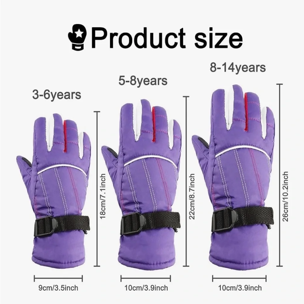 Purple Ski Gloves